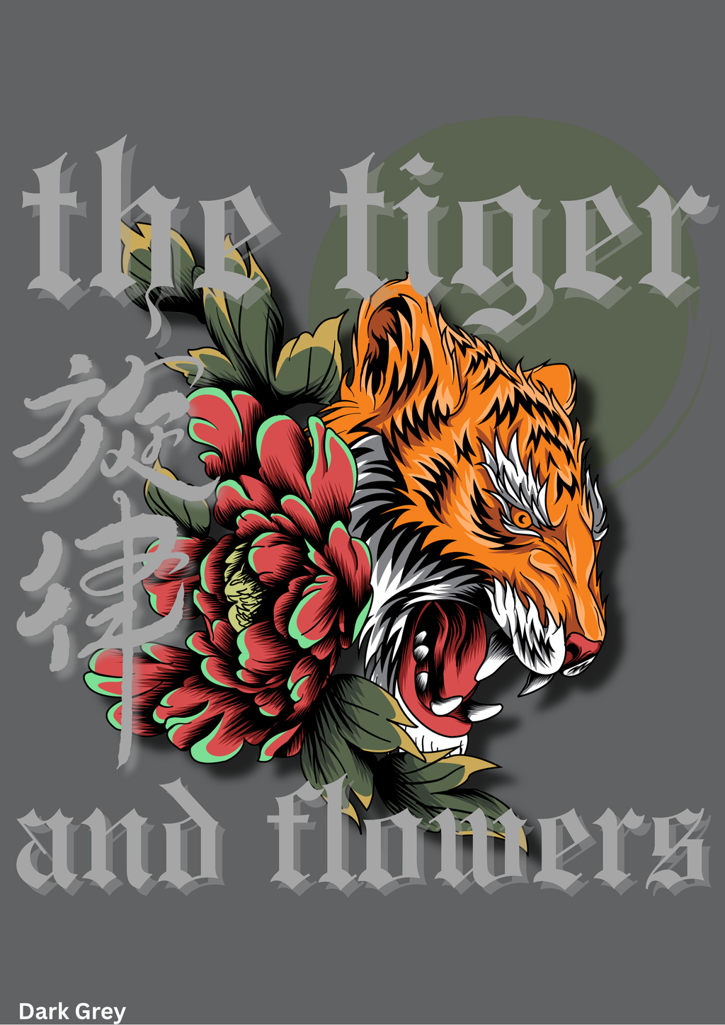 Tiger and Flowers