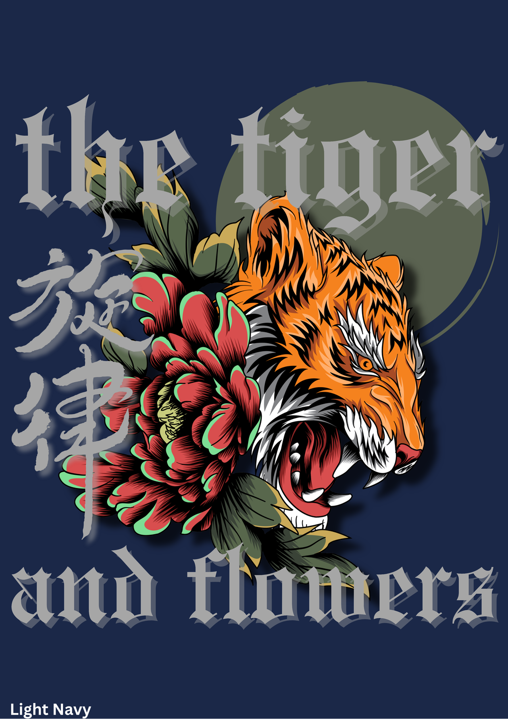 Tiger and Flowers