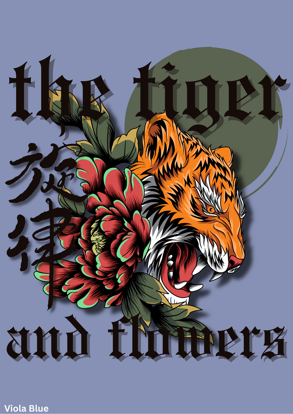 Tiger and Flowers
