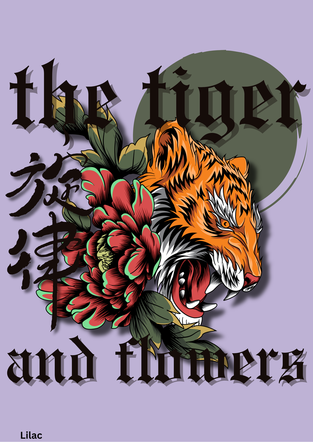 Tiger and Flowers