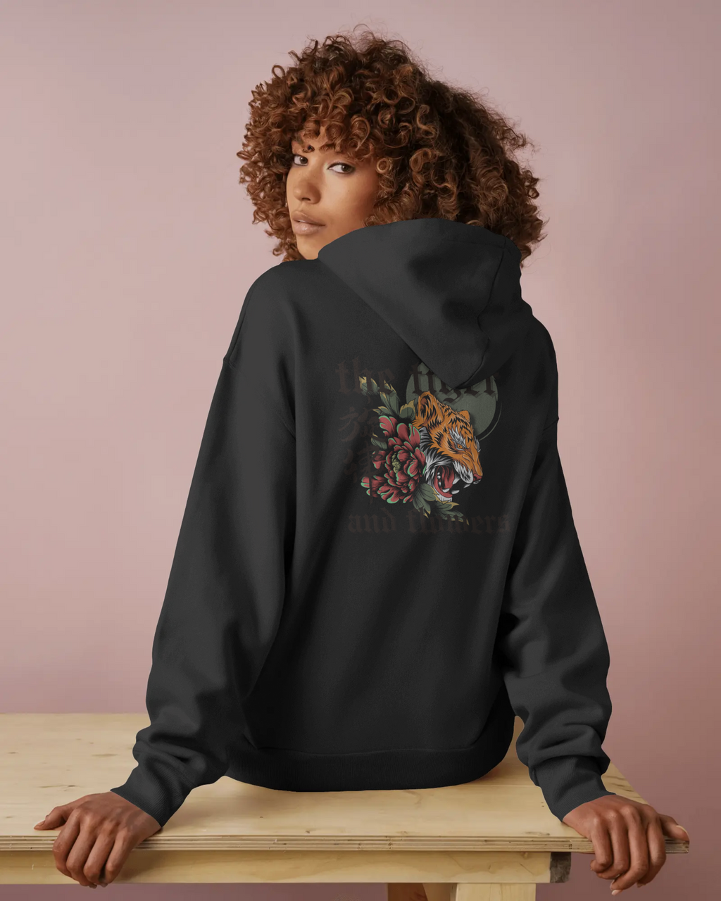 Tiger and Flowers – Damen Hoodie