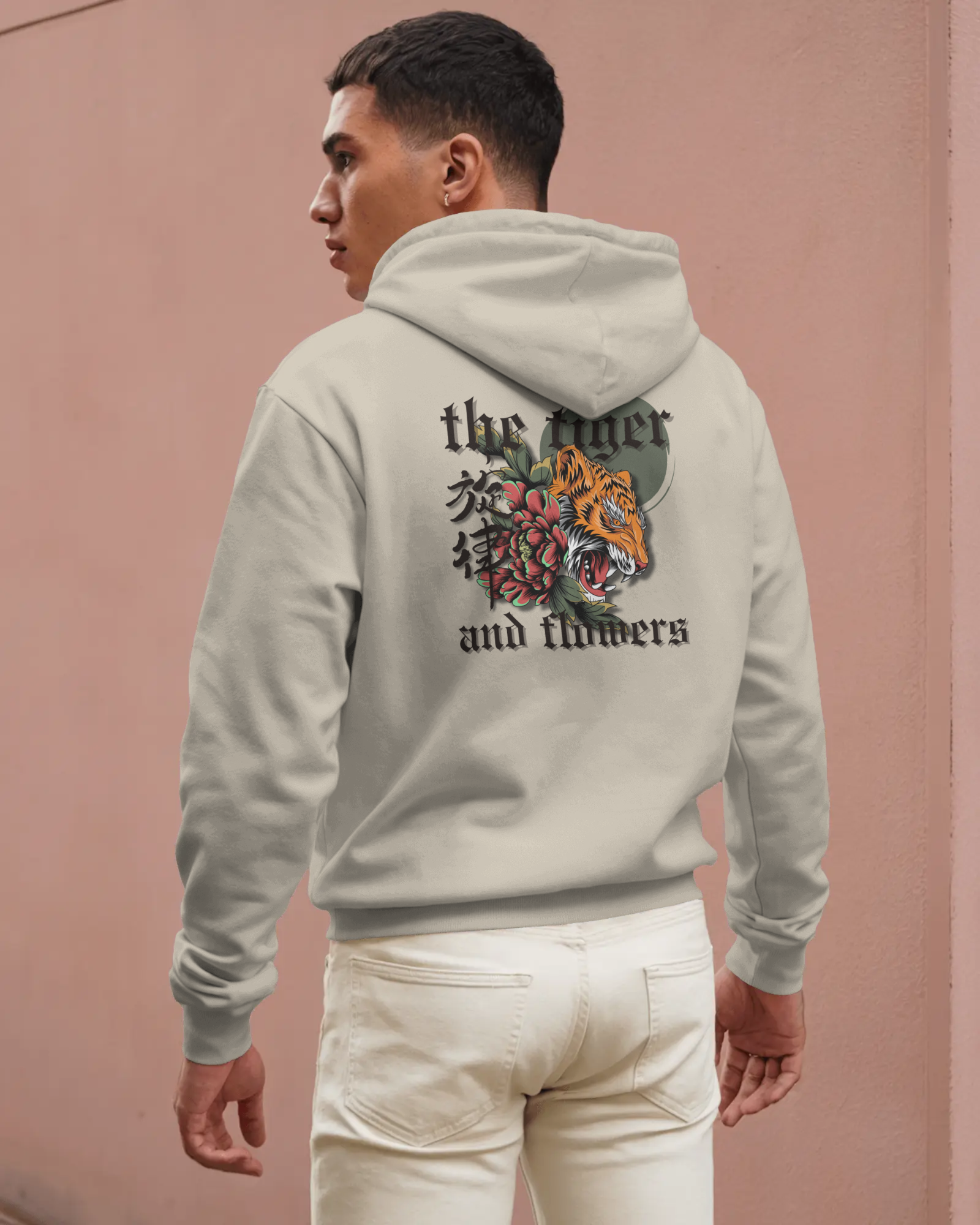 Tiger and Flowers – Herren Hoodie
