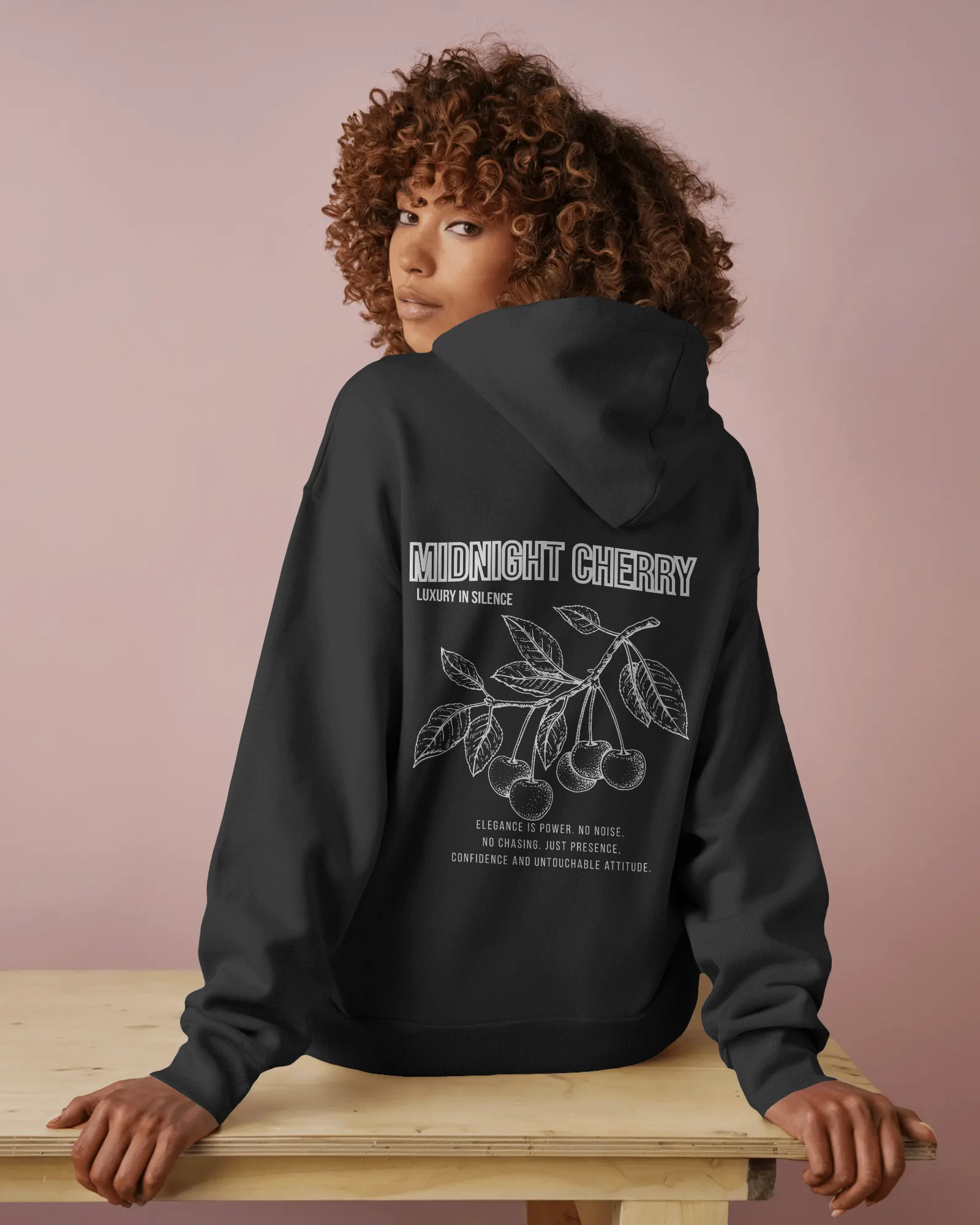 Midnight Cherry – Damen Hoodie