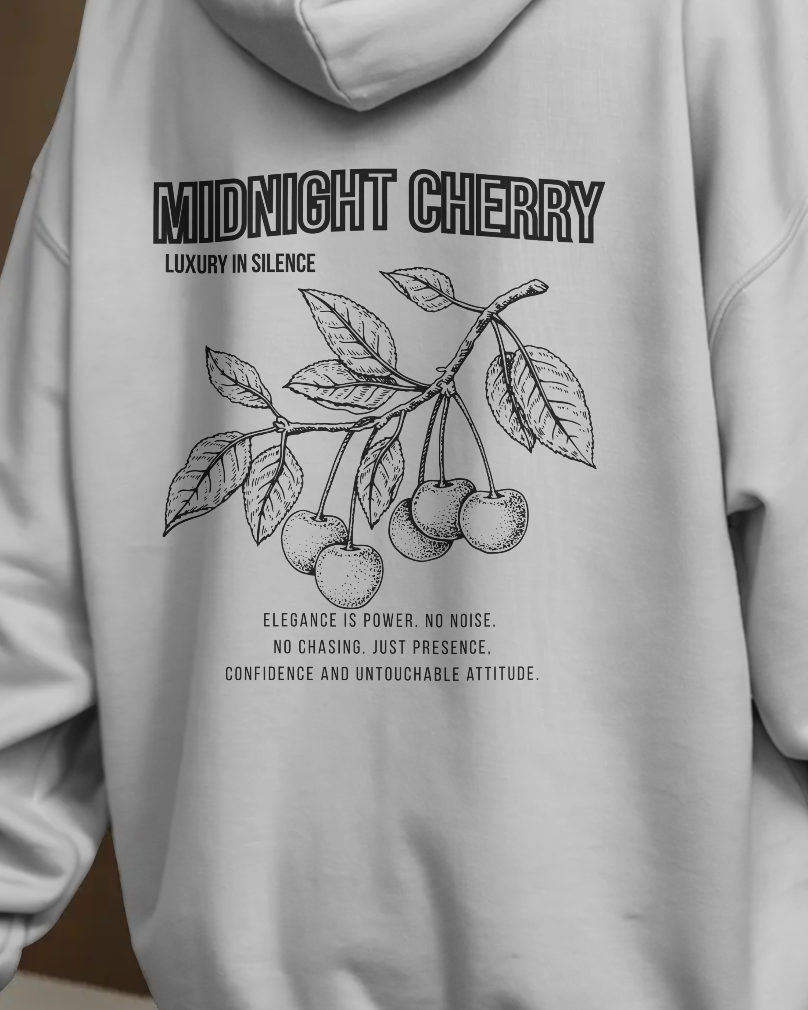 Midnight Cherry – Oversize Hoodie