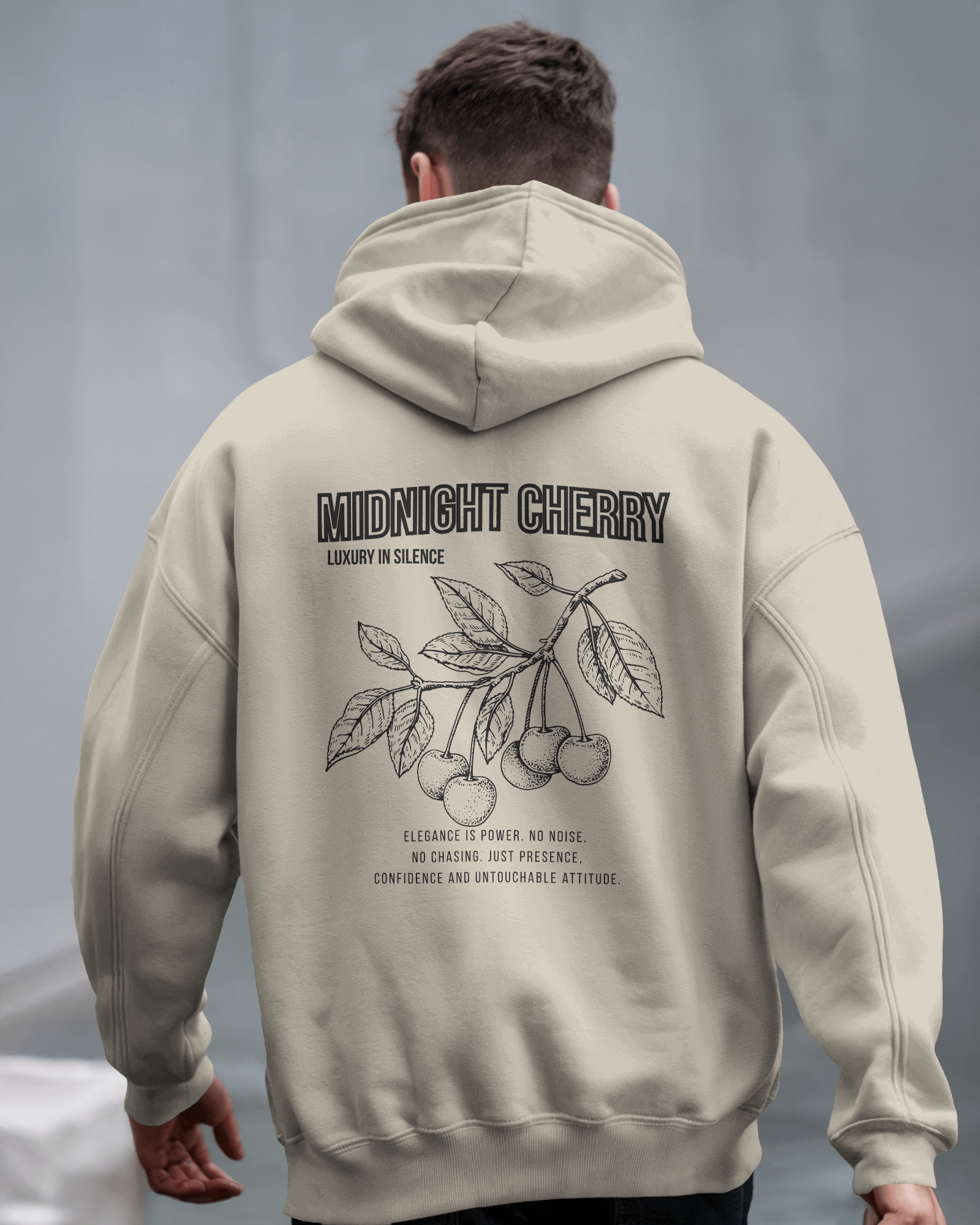 Midnight Cherry – Oversize Hoodie