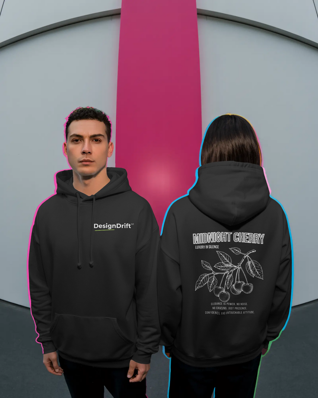 Midnight Cherry – Oversize Hoodie