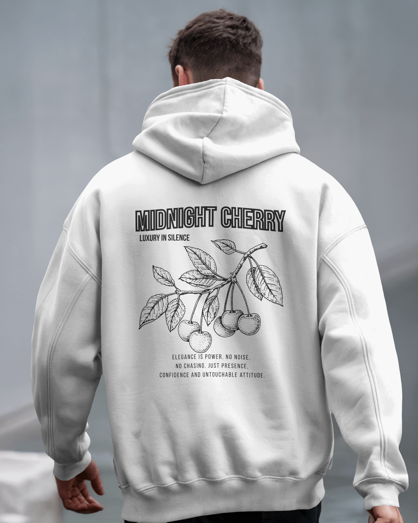 Midnight Cherry – Oversize Hoodie