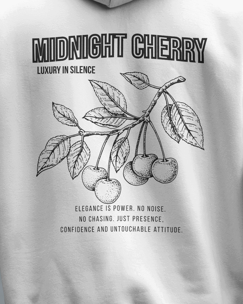 Midnight Cherry – Oversize Hoodie
