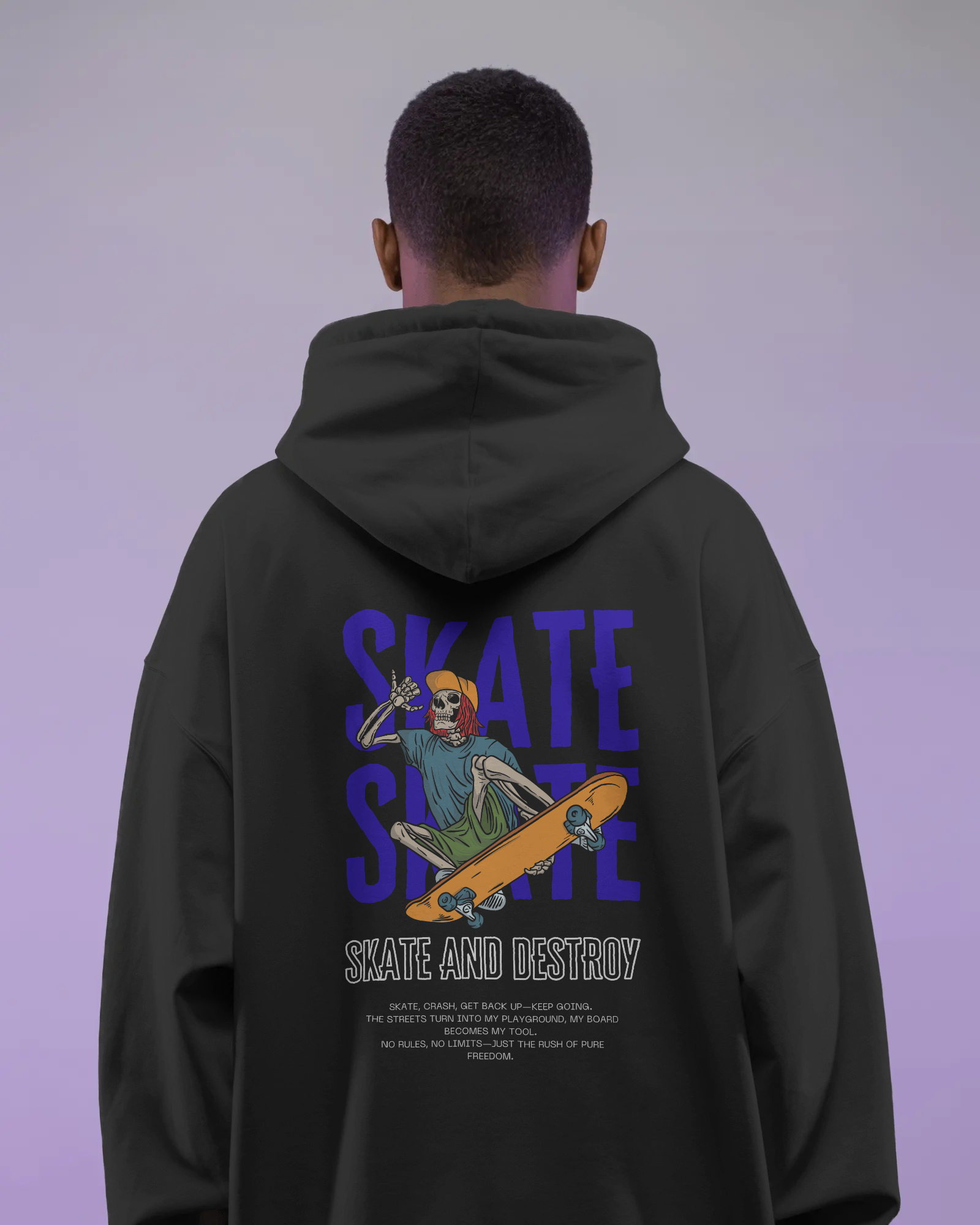 Skate & Destroy – Oversize Hoodie