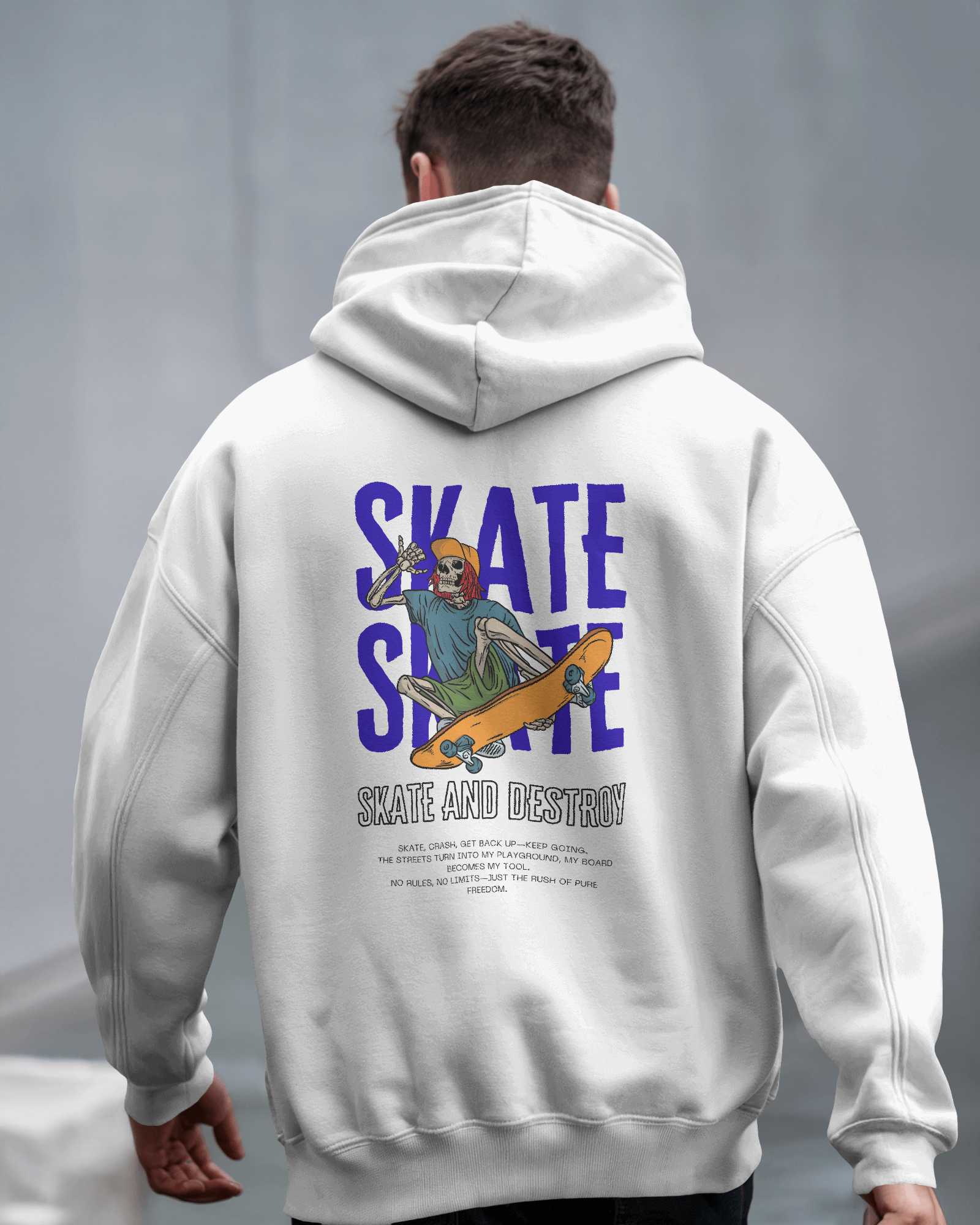 Skate & Destroy – Oversize Hoodie