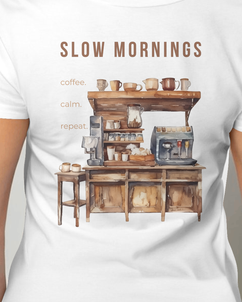 Slow Mornings- Damen T-Shirt