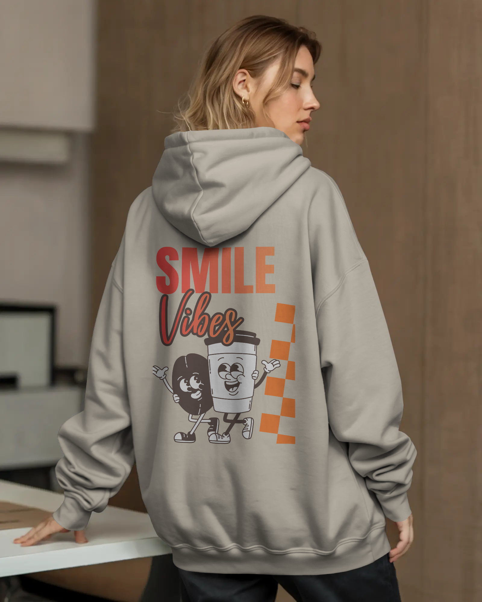 Smile Vibes – Oversize Hoodie