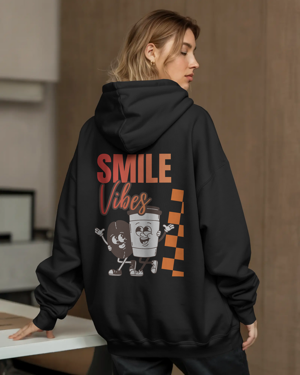 Smile Vibes – Oversize Hoodie