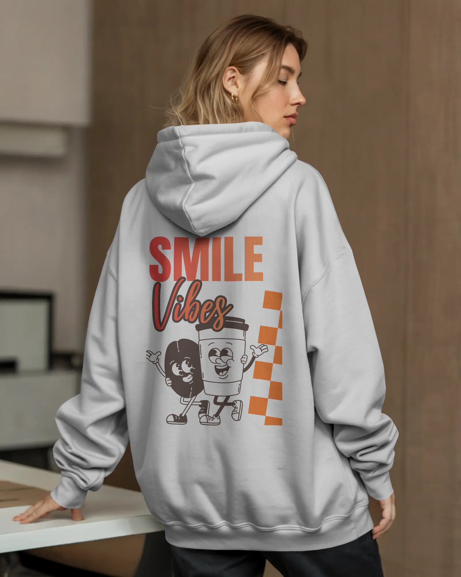Smile Vibes – Oversize Hoodie