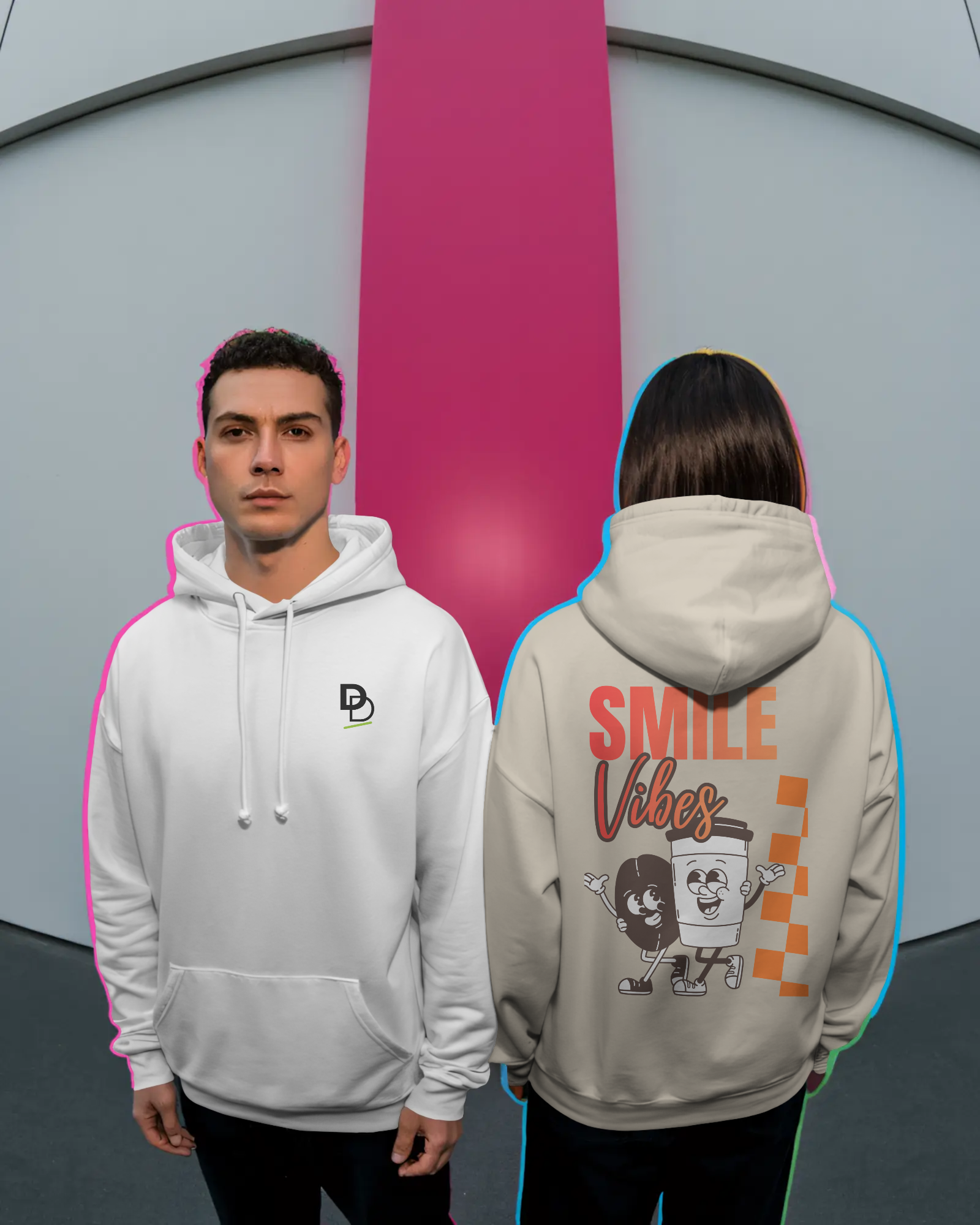 Smile Vibes – Oversize Hoodie